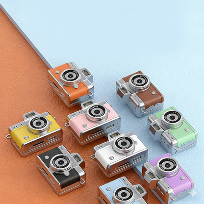 Mini Cámara Retro Pantalla 180° 1080p